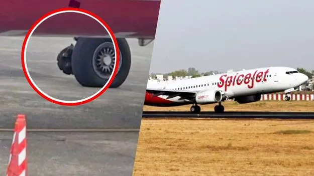 Kandla Takeoff Incident: టేకాఫ్ సమయంలో ఊడిపోయిన స్పైస్ జెట్ విమాన చక్రం.. చివరకు..