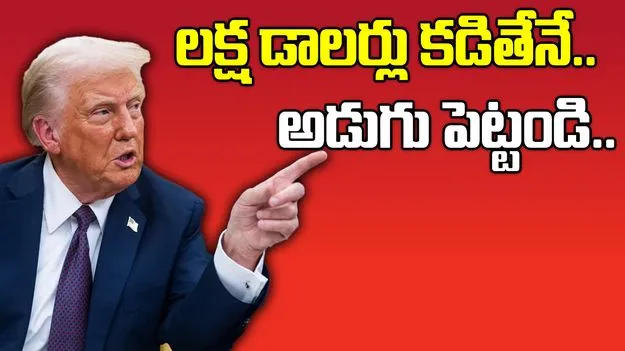Trump H-1B visa fee: లక్ష డాలర్లు కడితేనే అడుగుపెట్టండి.. ట్రంప్ వింత కండీషన్.. 