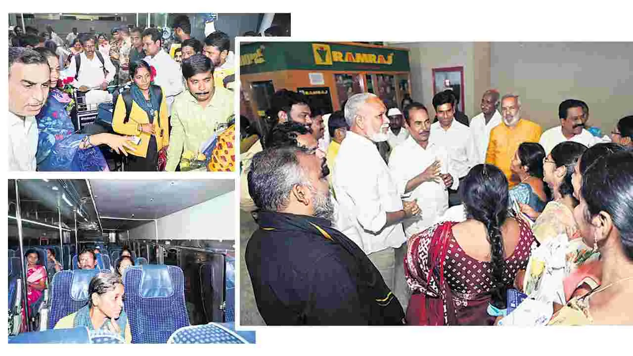 Renigunta: నేపాల్‌ నుంచి రేణిగుంట చేరుకున్న 40 మంది