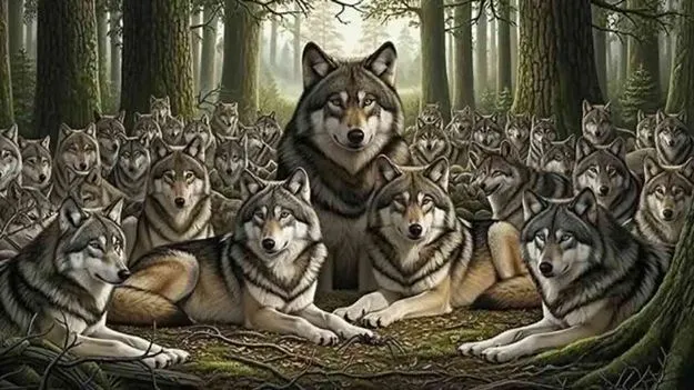 Optical illusion: ఈ తోడేళ్ల మధ్యలో దాక్కున్న స్పైడర్‌ను.. 20 సెకన్లలో కనుక్కోండి చూద్దాం.. 