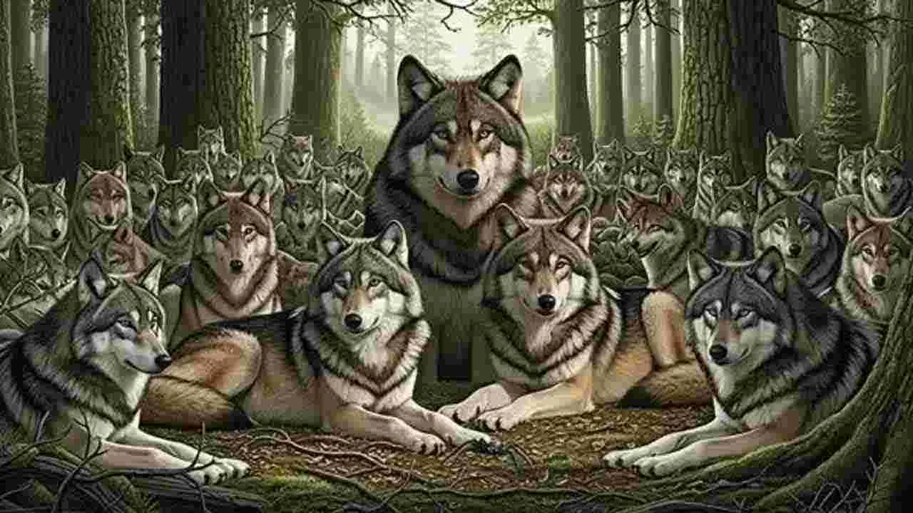 Optical illusion: ఈ తోడేళ్ల మధ్యలో దాక్కున్న స్పైడర్‌ను.. 20 సెకన్లలో కనుక్కోండి చూద్దాం.. 