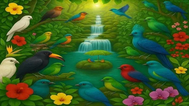 Optical Illusion Test: ఈ చిలుకల మధ్య ఓ ఉడుత ఉంది.. దానిని 5 సెకెన్లలో కనిపెడితే మీ కళ్లు సూపర్..