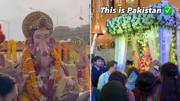 Ganesh Chaturthi in Pakistan: పాకిస్థాన్‌లో వినాయక నిమజ్జనం.. రోడ్డు మీద వారు ఎలా చూస్తున్నారంటే..