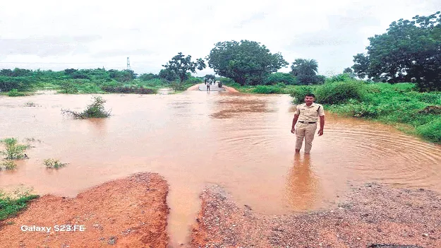 గట్టులో ఎడతెరిపి లేని వర్షం