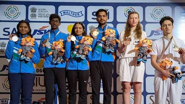 Junior Shooting World Cup: హిమాన్షు జోడీకి పసిడి