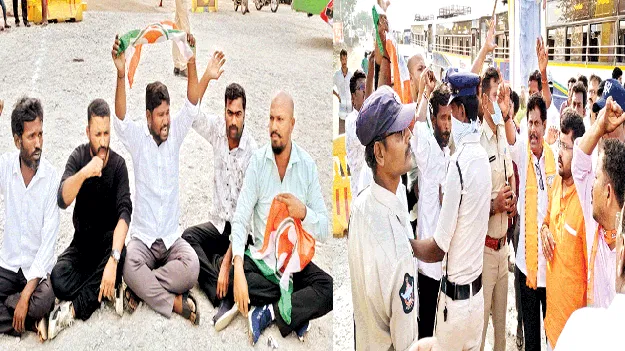 ప్రధాని సభ వద్ద ఉద్రిక్తత