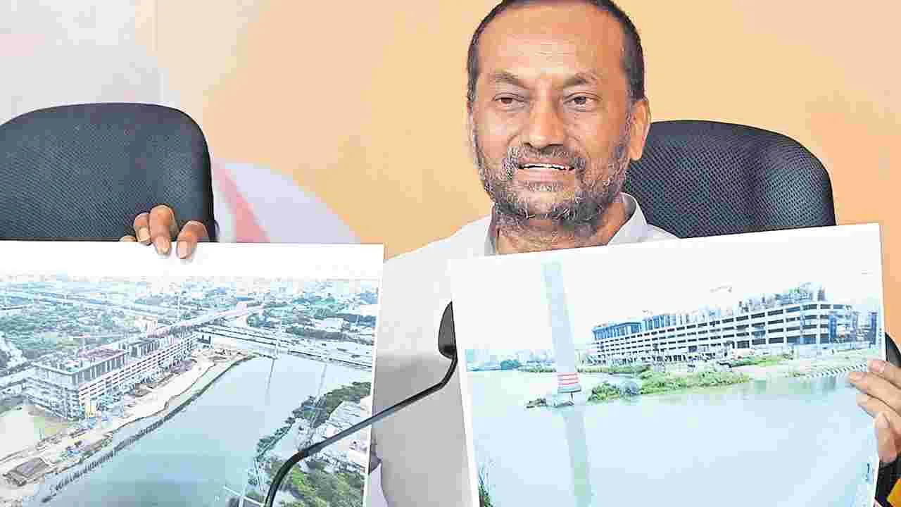 MP Raghu Nandan Rao: ఓఆర్‌ఆర్‌ సర్వీస్‌ రోడ్డును మింగి.. మూసీ ఎఫ్‌టీఎల్‌లో భారీ అక్రమ నిర్మాణం