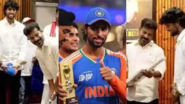 Tilak Varma Meets CM Revanth Reddy: సీఎం రేవంత్‌ను కలిసిన క్రికెటర్‌ తిలక్‌వర్మ 