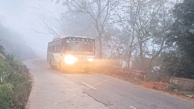 దట్టంగా పొగమంచు