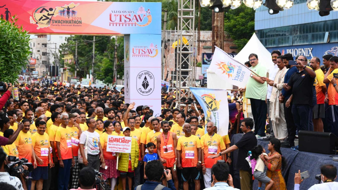 Vijayawada: రన్‌ ఫర్‌ స్వచ్ఛాంధ్ర