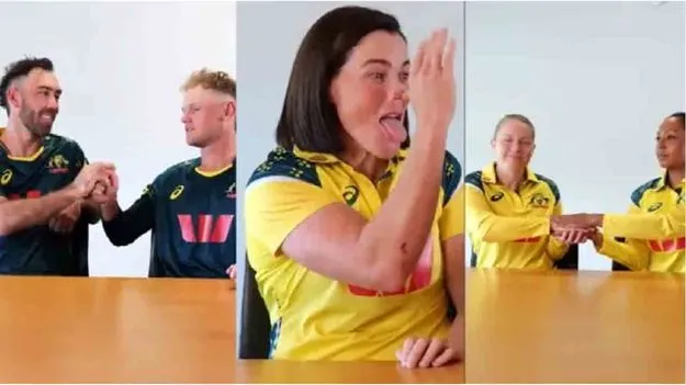 Australian Cricketers: పాక్‌తో షేక్ హ్యాండ్ వివాదం..భారత్‌ను ఎక్కిరించిన ఆసీస్ ప్లేయర్లు