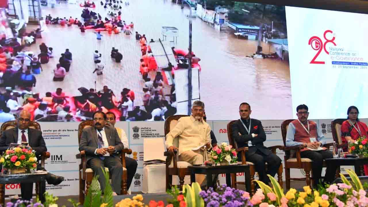 AP CM Chandrababu: జాతీయ ఈ-గవర్నెన్సు సదస్సులో పాల్గొన్న సీఎం చంద్రబాబు