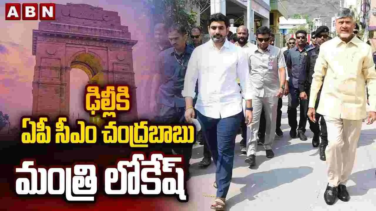 ఢిల్లీని సీఎం చంద్రబాబు, లోకేశ్