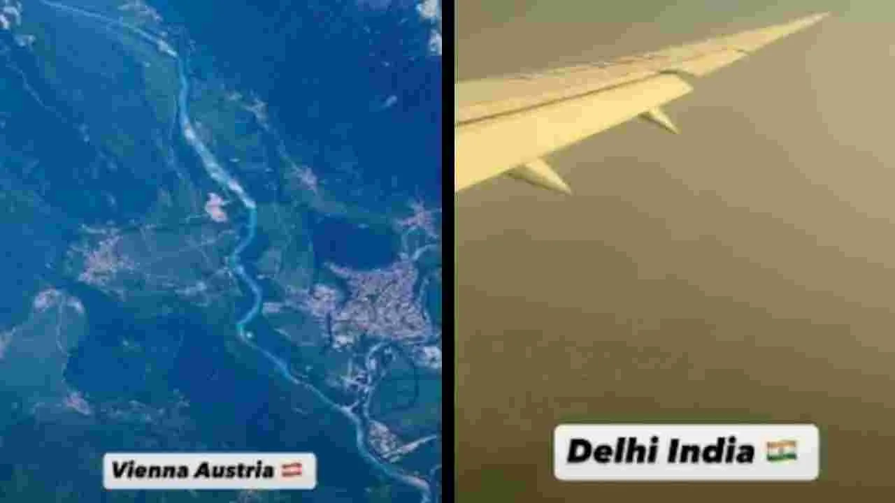 Delhi Pollution Viral Video: ఢిల్లీ పరిస్థితి మరీ ఇంత దారుణమా.. విమానం నుంచి కిందకు చూస్తే.. 