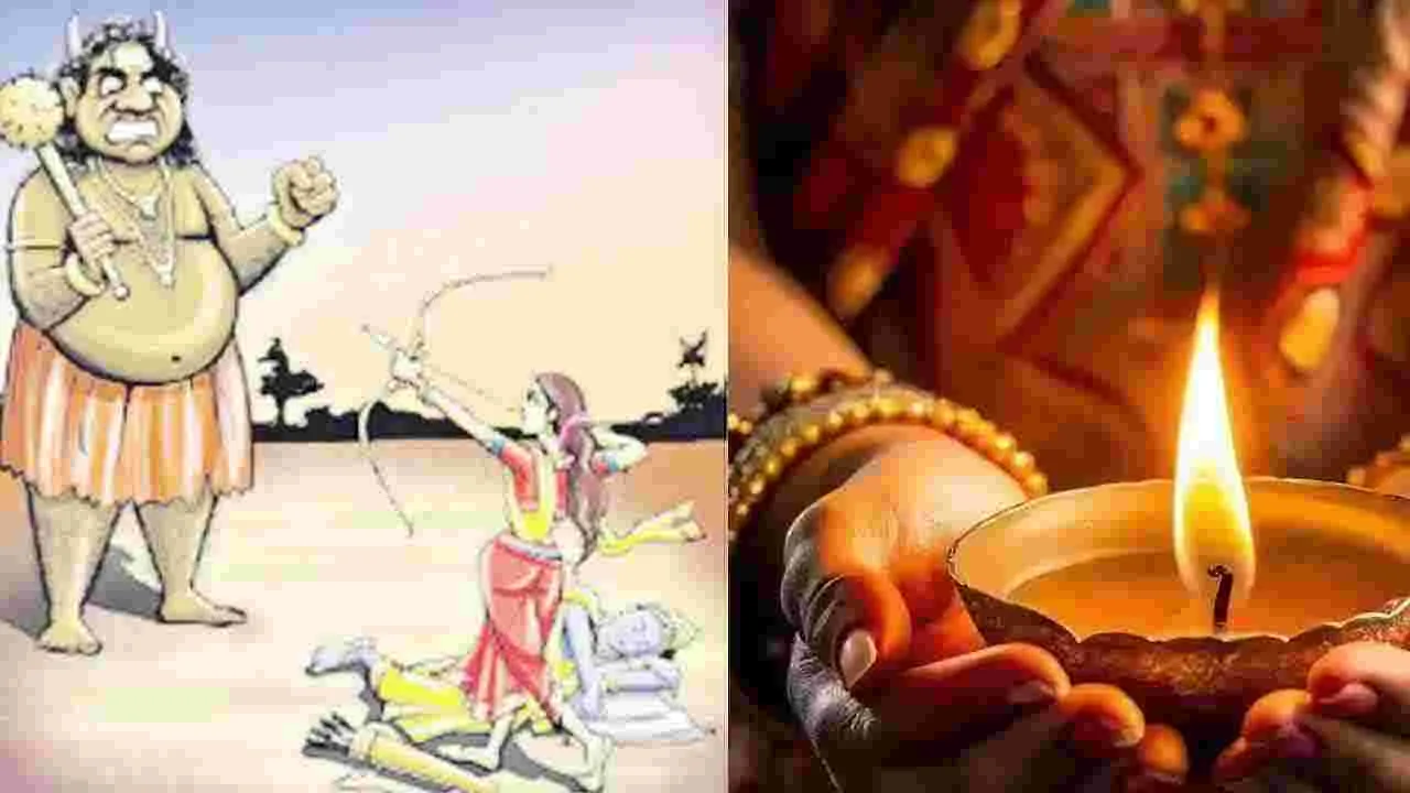 Diwali celebrations in Ongole: చీకటిని తరిమిన సత్యభామ – వెలుగులు నింపిన దీపావళి