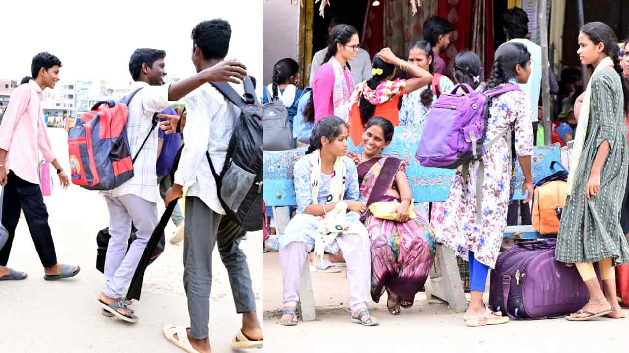 Dusshera Holidays: దసరాల సెలవులు వచ్చేశాయ్.. ఊళ్లకు వెళ్తున్న విద్యార్థులు..