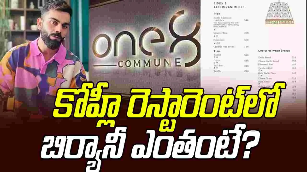  Virat Kohli Restaurant Menu: కోహ్లీ రెస్టారెంట్ మెనూ.. ప్లేట్ బిర్యానీ రేటెంతో తెలిస్తే షాకే..