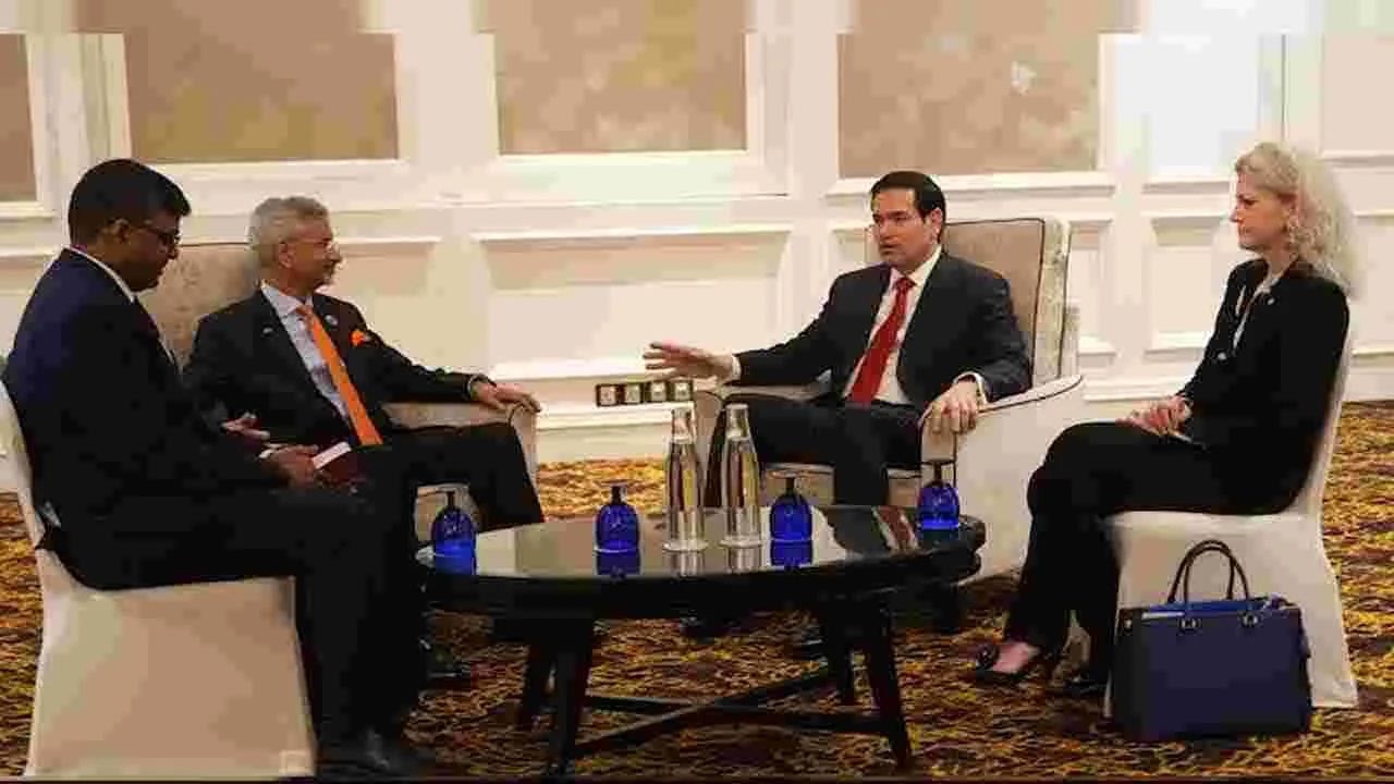 Jaishankar Meet US Secrtary: టారిఫ్ వివాదాల వేళ.. యూఎస్ సెక్రటరీ మార్కోతో జైశంకర్ భేటీ