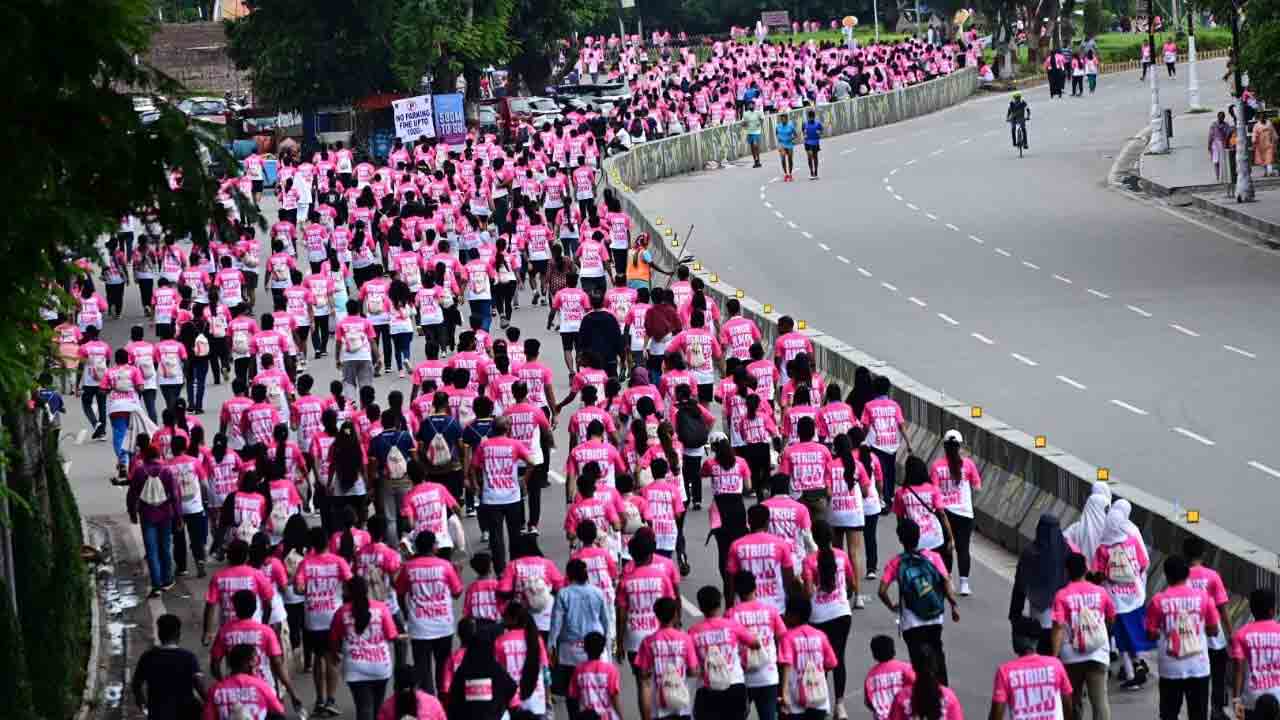 Pink Power Run 2.0 In Hyderabad:హైదరాబాద్‌లో పింక్ పవర్ రన్.. పాల్గొన్న ప్రపంచ సుందరి