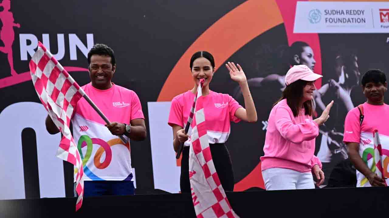 Pink Power Run 2.0 In Hyderabad:హైదరాబాద్‌లో పింక్ పవర్ రన్.. పాల్గొన్న ప్రపంచ సుందరి