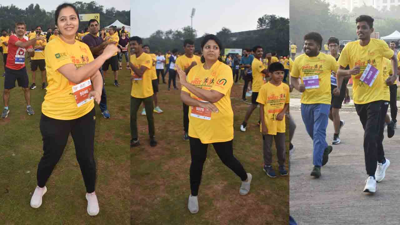 Gachibowli Marathon: గచ్చిబౌలి స్టేడియంలో మారథాన్.. ఉత్సాహంగా పాల్గొన్న యువత