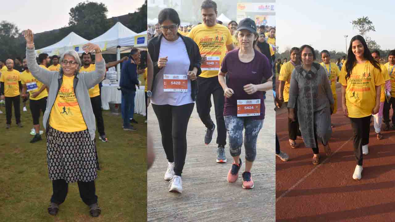 Gachibowli Marathon: గచ్చిబౌలి స్టేడియంలో మారథాన్.. ఉత్సాహంగా పాల్గొన్న యువత