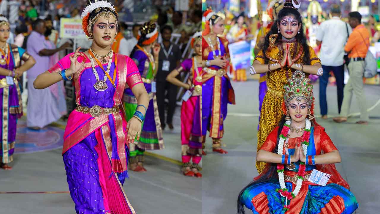 Tirumala Brahmotsavam: శ్రీవారి సన్నిధిలో ఆకట్టుకున్న కళా ప్రదర్శన