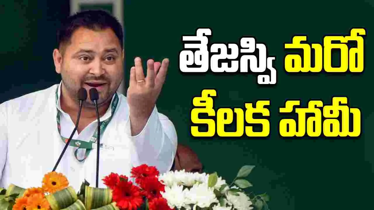 Bihar Elections: రూ.30,000 జీతంతో ఉద్యోగాలు పర్మనెంట్ చేస్తాం... తేజస్వి హామీ
