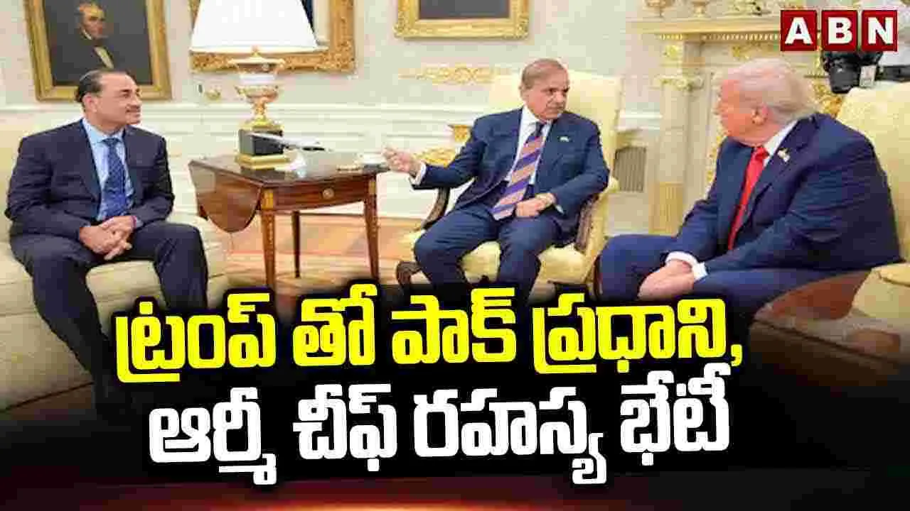Trump Meet Pakistan PM: ట్రంప్ తో పాక్ ప్రధాని, ఆర్మీ చీఫ్ రహస్య భేటీ