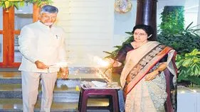 Festival Celebration: చంద్రబాబు దంపతుల దీపావళి