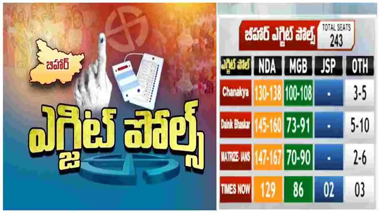 Bihar Exit Polls 2025: ఎగ్జిట్ పోల్ ఫలితాలు..గెలుపు ఎవరిందంటే
