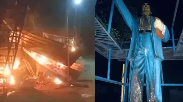 Ambedkar Statue Fire: అంబేద్కర్ విగ్రహానికి నిప్పు ఘటన.. వైసీపీ సర్పంచ్ అరెస్ట్