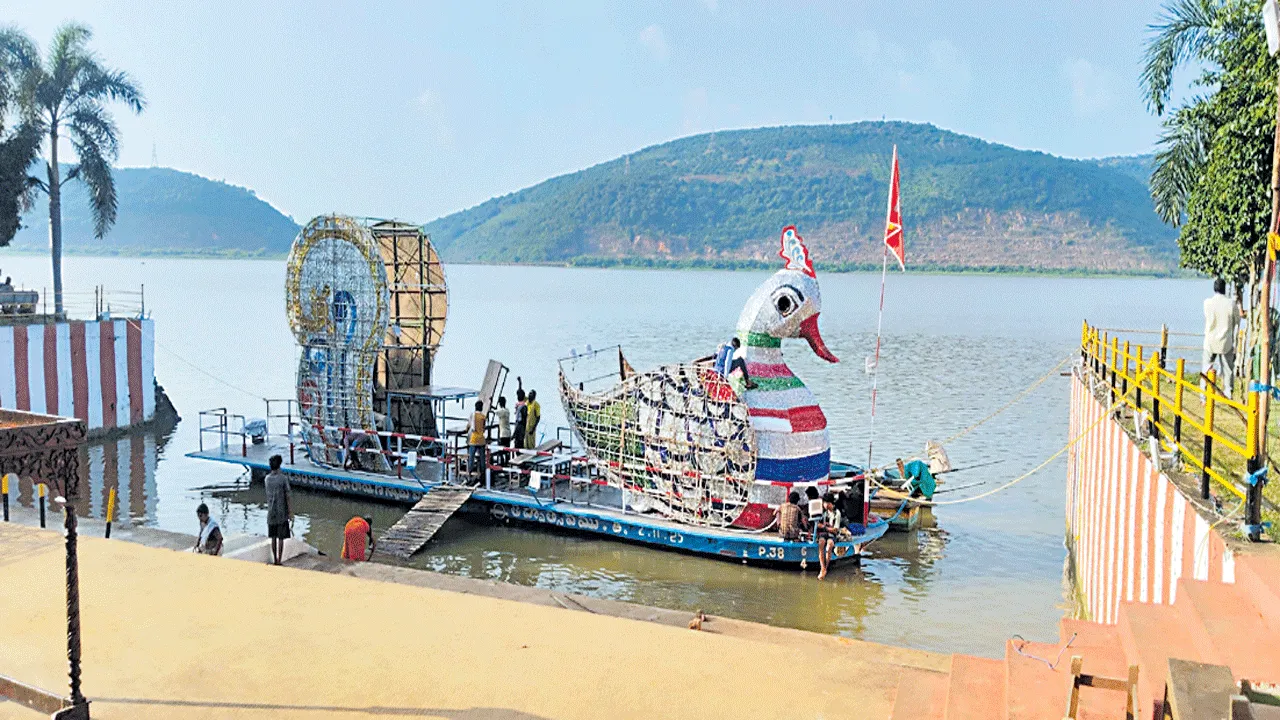 నేడు సత్యదేవుడి తెప్పోత్సవం