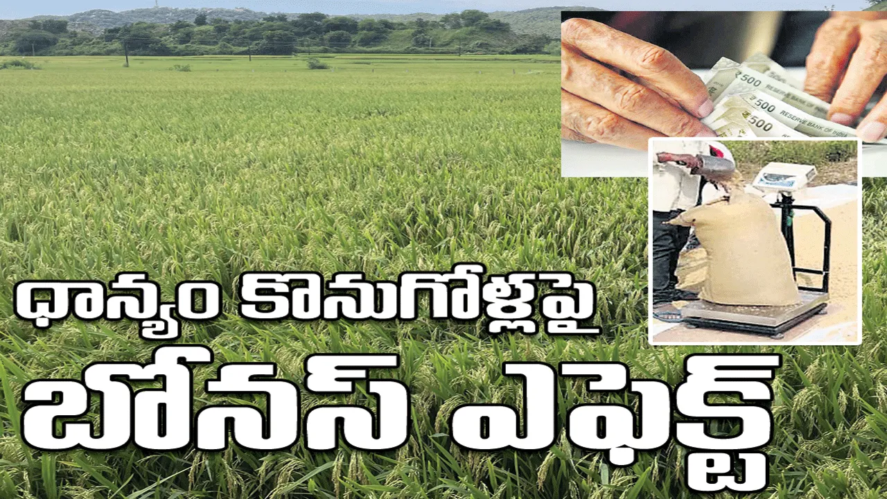 ధాన్యం కొనుగోళ్లపై బోనస్‌ ఎఫెక్ట్‌