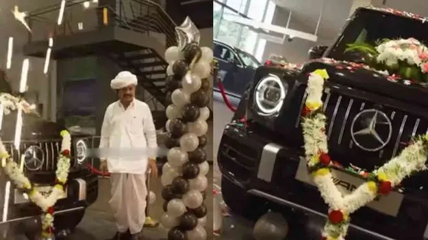 Farmer Purchases 3 Crore Car: 3 కోట్ల కారు కొన్న రైతు.. ధోతీలో డెలివరీ కోసం..