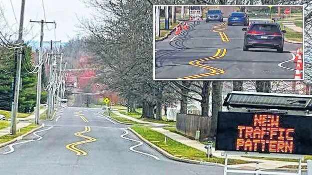 ఆ రోడ్డుపై గీతలు.. అందరినీ ఆశ్చర్యపరుస్తున్నాయి..