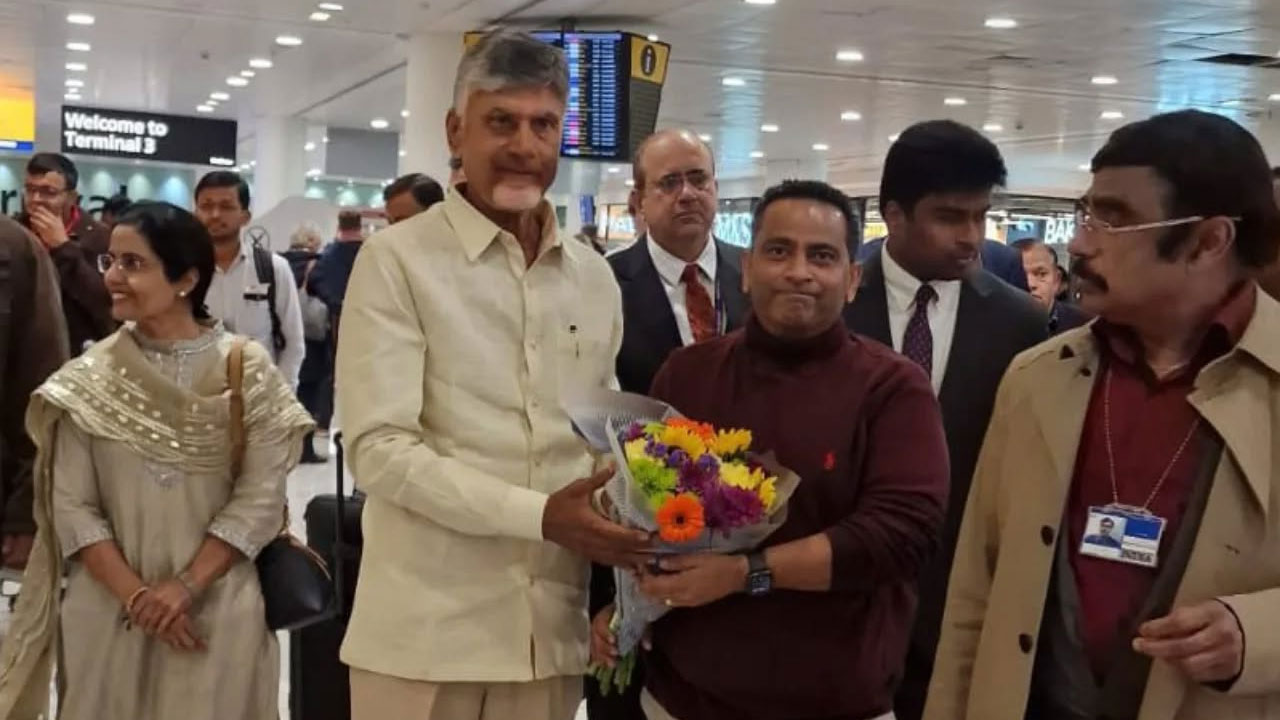CM Chandrababu: ఏపీ సీఎం చంద్రబాబు దంపతులకి లండన్‌లో ఘన స్వాగతం