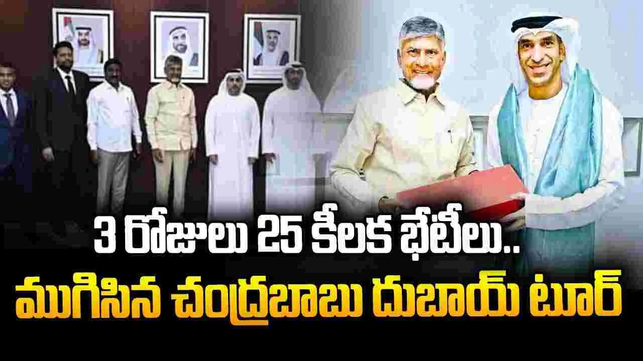CM Chandrababu Dubai Tour: 3 రోజులు 25 కీలక భేటీలు..