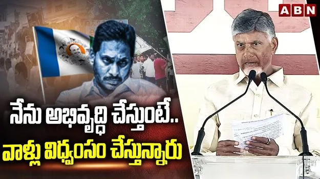 CM Chandrababu Fires on Jagan: నేను అభివృద్ధి చేస్తుంటే.. వాళ్లు విధ్వంసం చేస్తున్నారు: సీఎం చంద్రబాబు