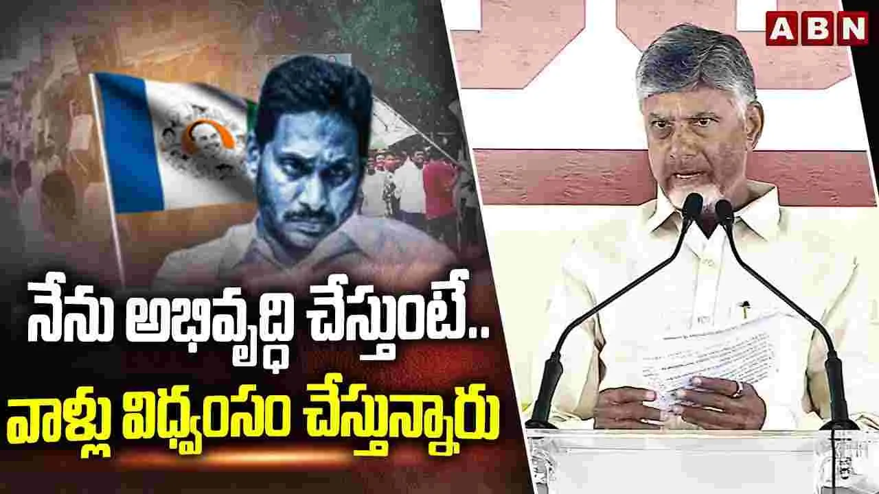 CM Chandrababu Fires on Jagan: నేను అభివృద్ధి చేస్తుంటే.. వాళ్లు విధ్వంసం చేస్తున్నారు: సీఎం చంద్రబాబు