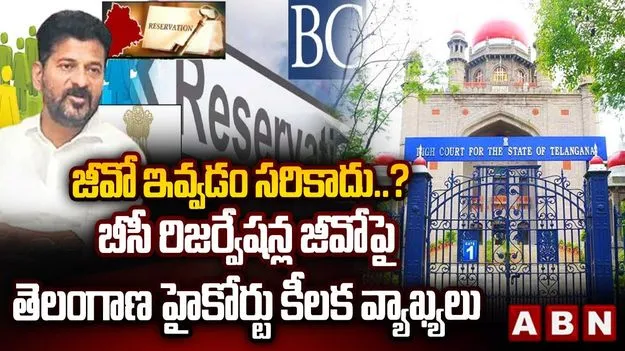 High Court on BC Reservation GO: బీసీ రిజర్వేషన్ జీవో ఇవ్వడం సరికాదు: తెలంగాణ హై కోర్టు