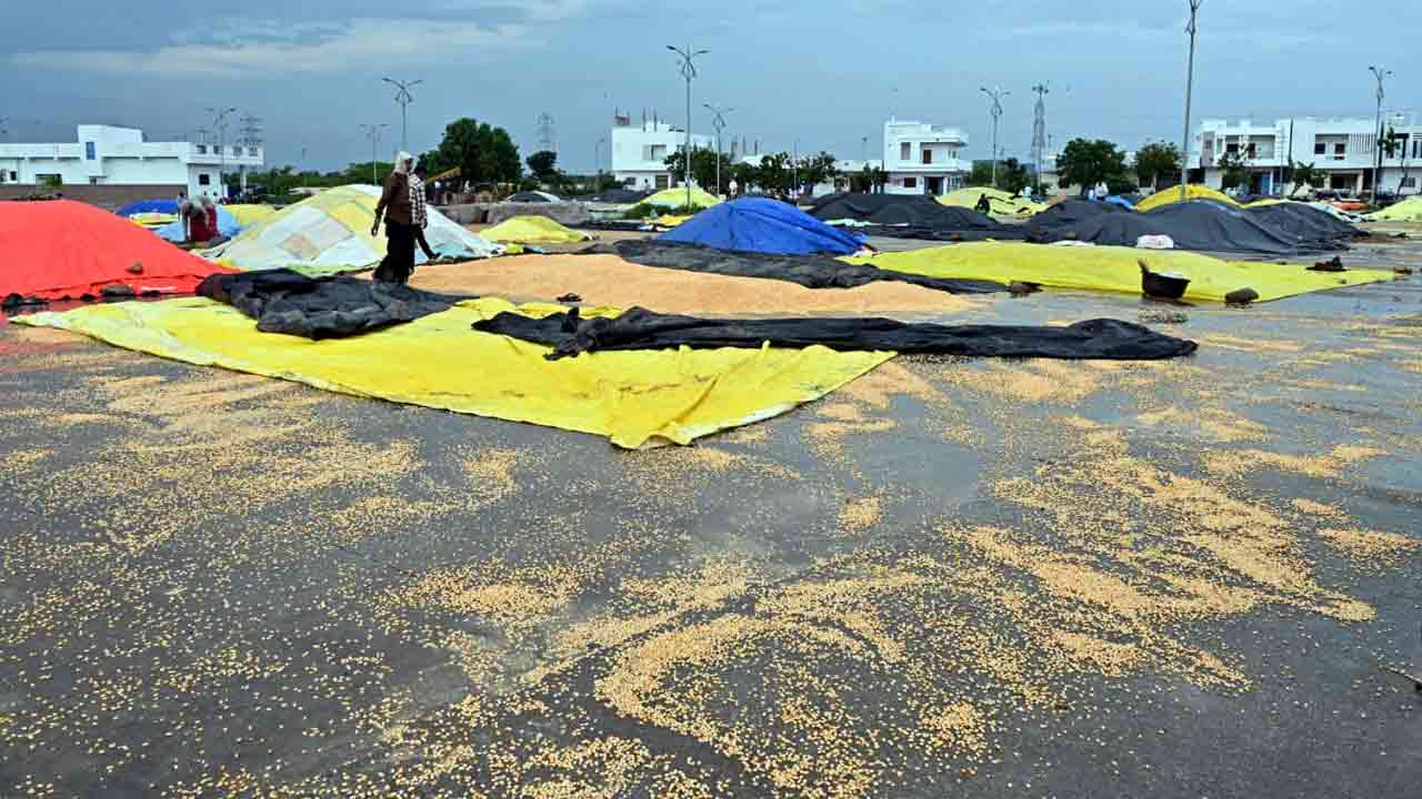 Rain In Chityala: అకాల వర్షంతో తడిసిన ధాన్యం.. రైతులు విలవిల..  