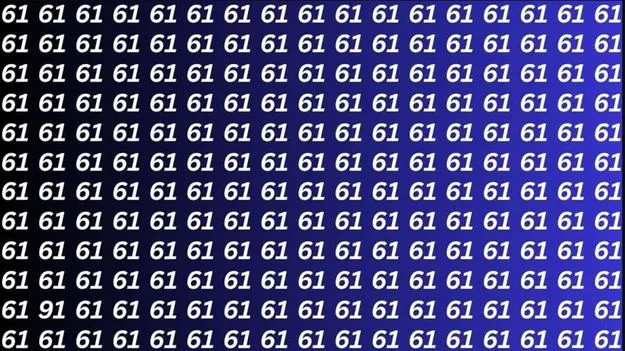 Optical Illusion Test: మీ కళ్లు షార్ప్ అయితే.. ఈ 61ల మధ్యనున్న 91ను 9 సెకెన్లలో కనిపెట్టండి..