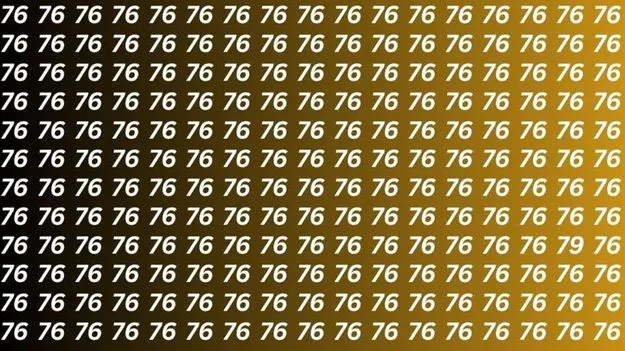 Optical Illusion Test: మీ సమర్థతకు టెస్ట్.. ఈ 76ల మధ్యలో 79 ఎక్కడుందో 10 సెకెన్లలో కనిపెట్టండి..