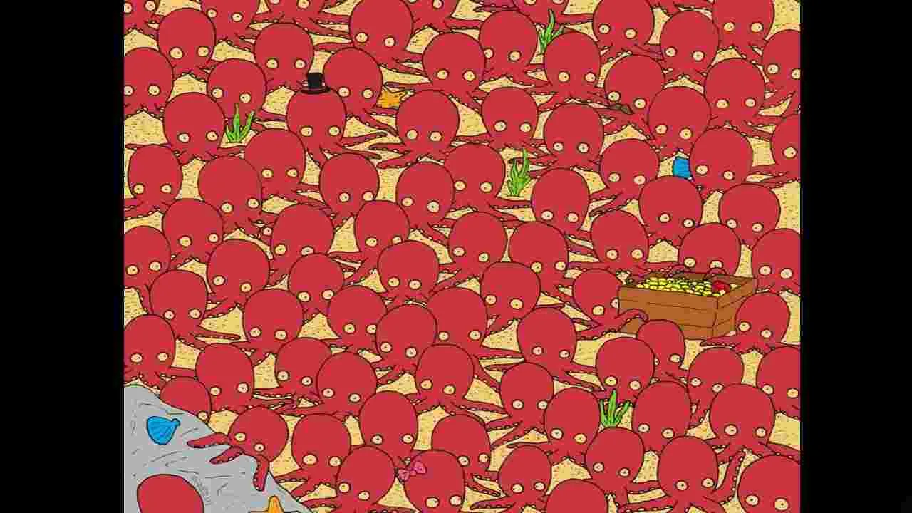 Optical Illusion Test: మీ కళ్లు, షార్ప్ అయితే.. ఈ ఆక్టోపస్‌ల మధ్యలోనున్న చేపను 10 సెకెన్లలో కనిపెట్టండి..