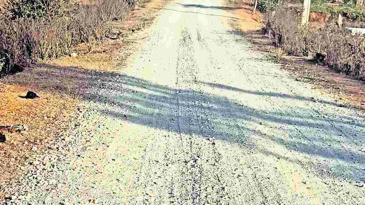 నత్తనడకన రోడ్డు పనులు