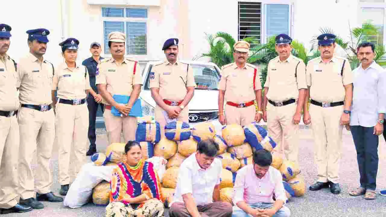 కోదాడలో రూ.60 లక్షల గంజాయి పట్టివేత