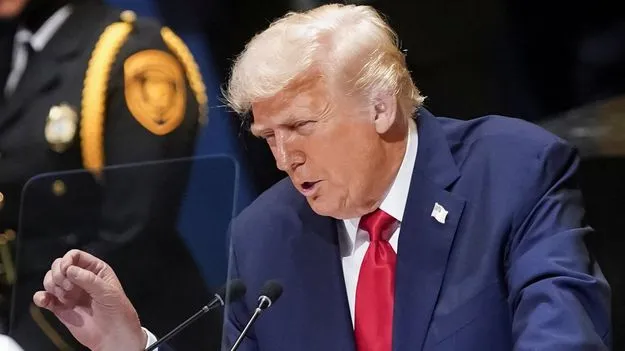 Trump UNO Conspiracy: ఐరాసలో ట్రంప్‌కి ఎదురైన సాంకేతిక ఇబ్బందులు..దుర్మార్గపు కుట్ర అని ఆరోపణ