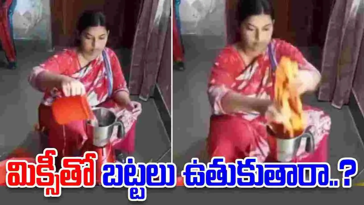Hilarious viral clip: ఏందమ్మా.. మిక్సీతో కూడా బట్టలు ఉతుకుతారా.. ఫన్నీ వీడియోపై నెటిజన్లు స్పందన ఏంటంటే..
