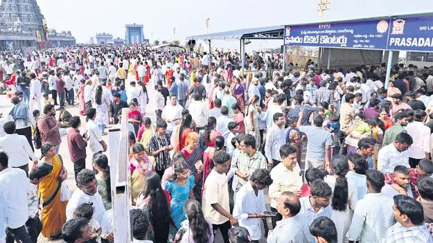 యాదగిరికొండపై నూతన సందడి